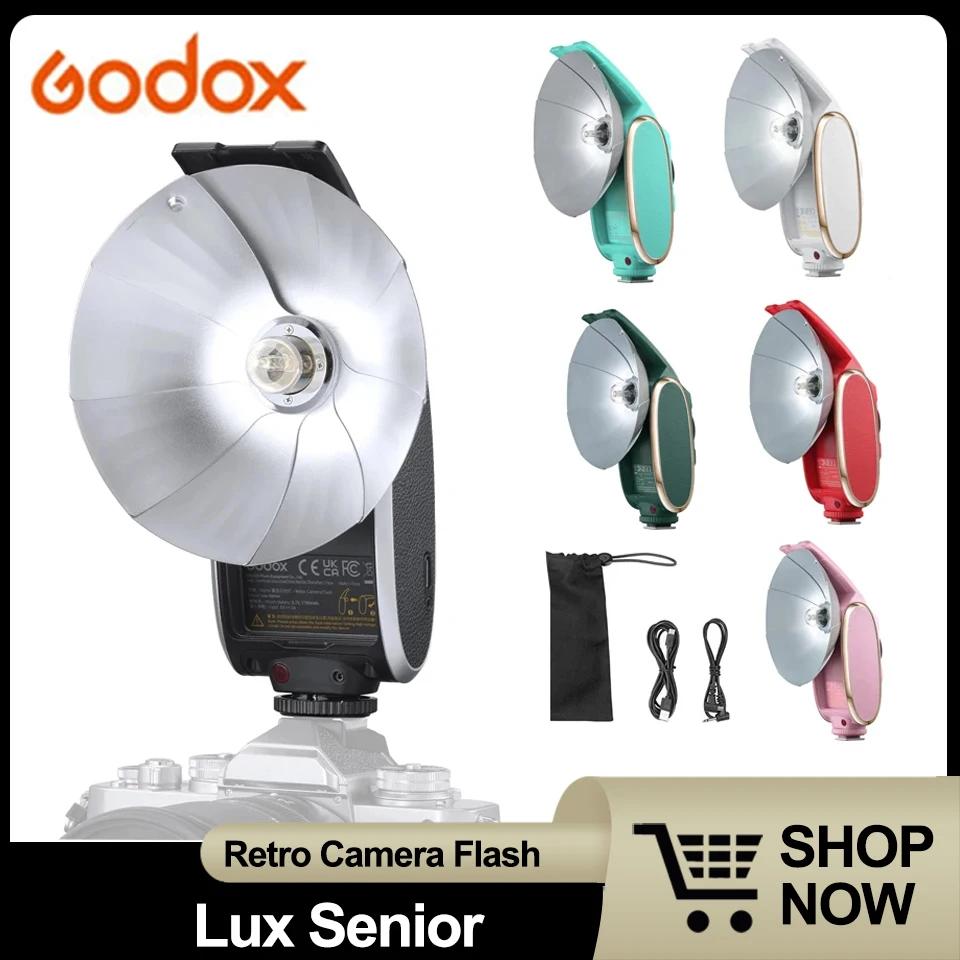 Godox Lux ôϾ Ʈ ī޶ ÷ Ʈ, ĳ    ޴ ǵ Ʈ, GN14, 1700mAh, 6000K  200K, 7  A/M